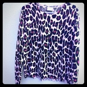 Pink leopard cardigan 1X Newport News